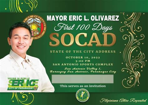 state of paranaque city|State of the City Address .